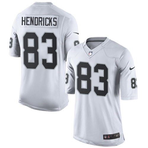 Men's Limited Ted Hendricks Nike Jersey White Road - #83 NFL Oakland Raiders